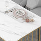 Glam Iron Dining Table Set 1/2/5/7 Pieces Dinette Set with Rectangle Sintered Stone Top Clearhalo 'Dining Room Sets' 'Dining Tables & Seating' 'dining_room_set' 'furn' 'furn_dining_room_set' 'Furniture' 'Kitchen & Dining Furniture' 1200x1200_c1b46899-bb2c-4136-9305-b7960958a344