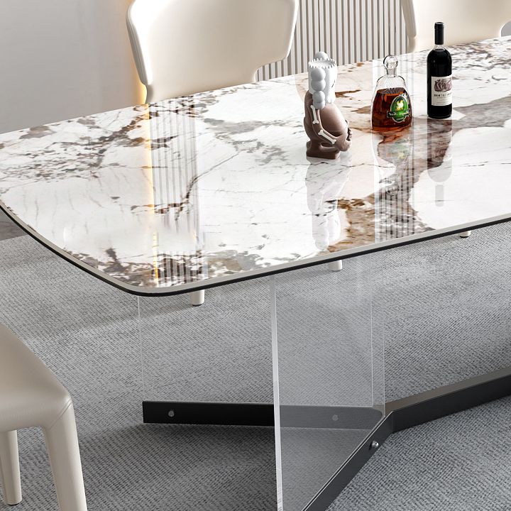 Contemporary 1/4/5/6/7 Pieces Dining Set Trestle Table Table Set for Home Use Clearhalo 'Dining Room Sets' 'Dining Tables & Seating' 'dining_room_set' 'furn' 'furn_dining_room_set' 'Furniture' 'furniture_dining_room_set' 'Kitchen & Dining Furniture' 1200x1200_c1b4d26f-f839-452f-b91b-52aca9223042