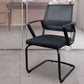 Contemporary No Wheels Office Chair Microfiber Conference Mid-Back Desk Chair