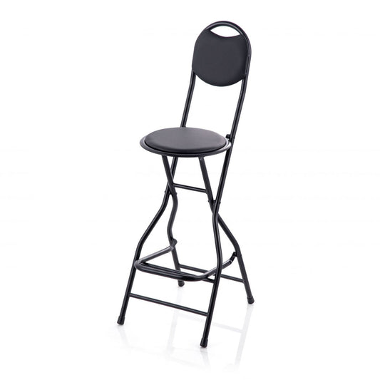 Modern Steel Low Back Counter Stools Round Folding Footrest Bar Stool for Bar Clearhalo 'Bar Furniture' 'Bar Stools' 'bar_stools' 'furn' 'furn_bar_stools' 'furniture_bar_stools' 'Kitchen & Dining Furniture' 'kitchen&dining_furn' 'kitchen' 'kitchen_furn' Furniture' 1200x1200_c1b5bc12-6228-41d5-b48c-d3585fd17f97