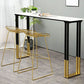 Glam Rectangle Stone Pub Bar Table Indoor Black Iron Bar Dining Table with Sled Pedestal Clearhalo 'Bar Furniture' 'Bar Tables' 'bar_tables' 'furn' 'furn_bar_tables' 'Furniture' 'furniture_bar_tables' 'Kitchen & Dining Furniture' 'kitchen&dining_furn' 'kitchen' 1200x1200_c1b60e70-d1c5-4a46-ba1a-fd3245bb5c66