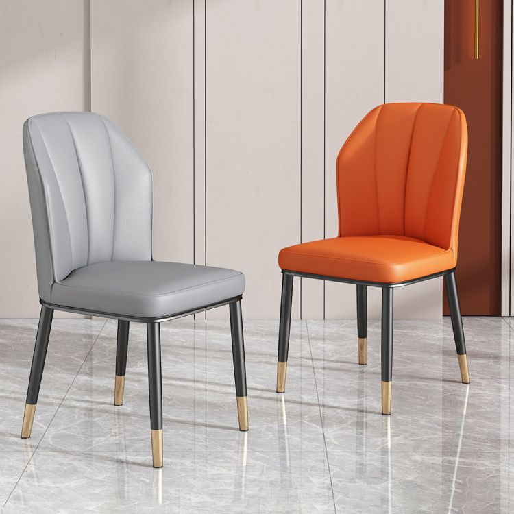 Luxury Style Metal Chair Parsons Kitchen Dining Side Chair for Dinning Room Clearhalo 'Dining Chairs' 'Dining Tables & Seating' 'dining_chair' 'furn' 'furn_dining_chair' 'Furniture' 'Kitchen & Dining Furniture' 1200x1200_c1b80409-d488-4d06-b031-146f531fabd9