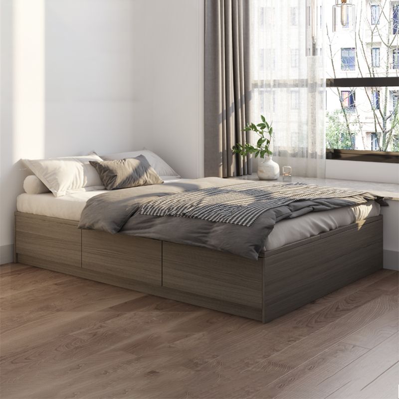 Light Brown Platform Bed Scandinavian 13.77" Tall Bed Frame with Storage Drawers Clearhalo 'Bedroom Furniture' 'Beds' 'furn' 'furn_beds' 'Furniture' 1200x1200_c1b86712-8977-42d4-9cdc-8cff8be5351e