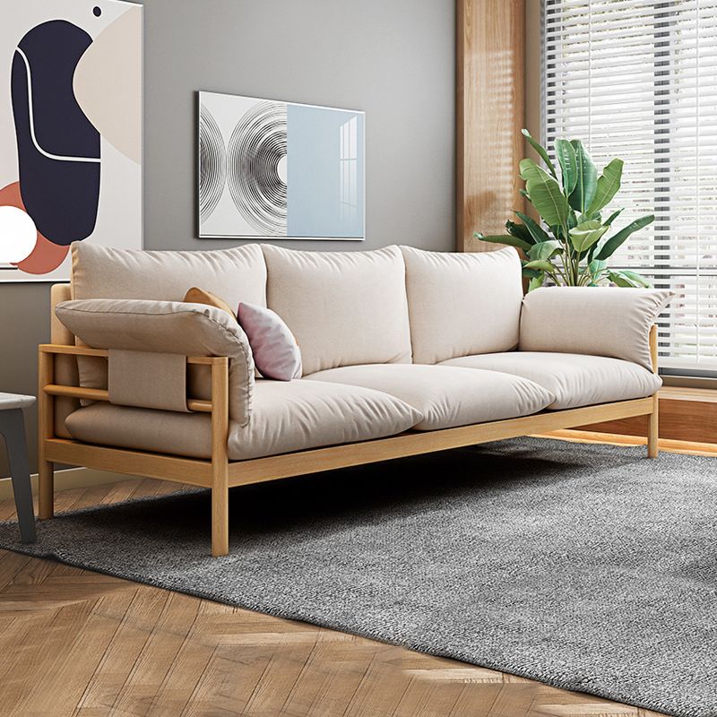 3シーター32.6 "Hアクリルウッドピロートップアームソファリビングルーム