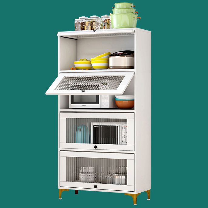 Server di cucina in stile glam porte in vetro temperato server per sala da pranzo