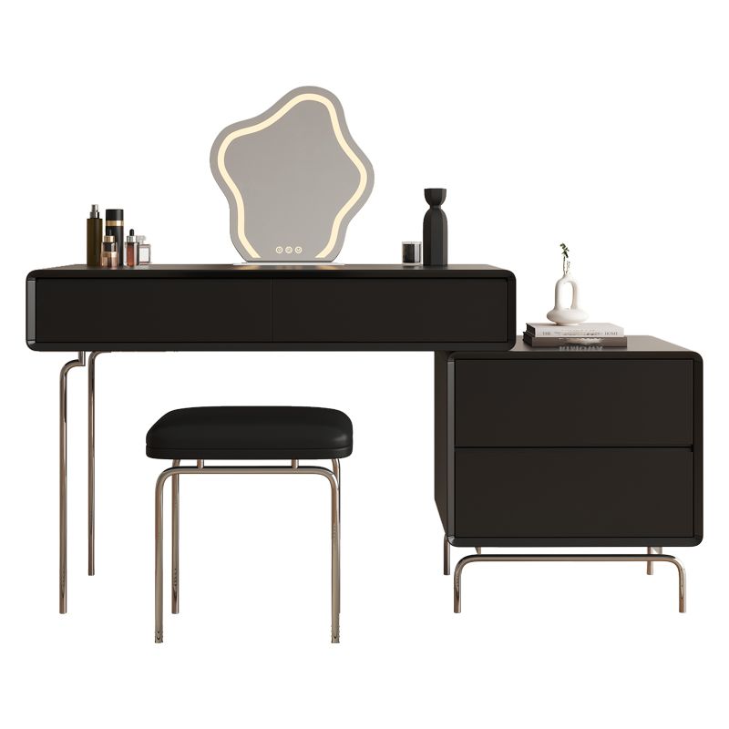 Wood Standing Makeup Vanity Set Lighted Mirror Makeup Vanity Clearhalo 'Bedroom Furniture' 'furn' 'furn_makeup_vanities' 'Furniture' 'Makeup Vanities' 'makeup_vanities' 1200x1200_c1bb7958-245f-4831-87a6-0c4ab23b5a9d