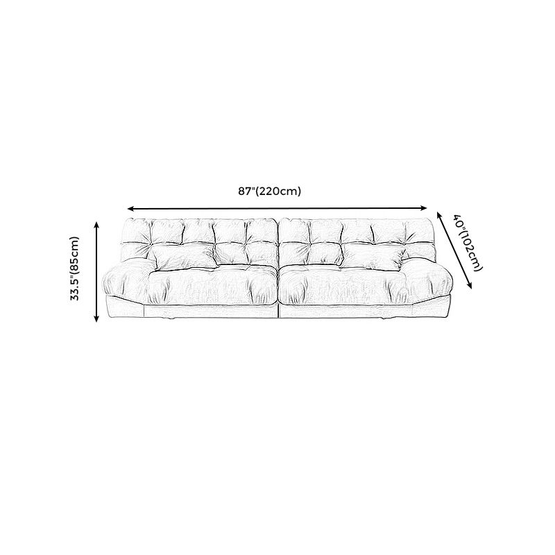 Brown Modern Armless Chesterfield Sofa with Bolster Pillows for Living Room, Apartment Clearhalo 'furn' 'furn_sofas' 'Furniture' 'furniture_sofas' 'Living Room Furniture' 'Sofa' 'sofas' 1200x1200_c1bbc11c-5a99-490a-957d-5ada00f02c11