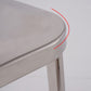 Silver Industrial Dining Chairs Stainless Steel Armless Dining Side Chair