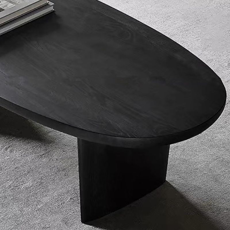 Modern Black Solid Wood Coffee Table with Wooden Base Bunching Tables Clearhalo 'Coffee & Accent Tables' 'Coffee Tables' 'coffee_tables' 'furn' 'furn_coffee_tables' 'Furniture' 'Living Room Furniture' 1200x1200_c1bc3f6f-3636-4cc7-a0fe-bb9e38b66dcd