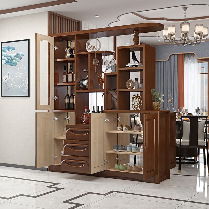 コンテンポラリー78.74 "Hキャビネットソリッドウッドアクセントキャビネット付きドア付き