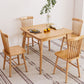 Modern Square Natural Rubberwood Space Saving Dining Table with 4 Legs Clearhalo 'Dining Tables & Seating' 'Dining Tables' 'dining_table' 'furn' 'furn_dining_table' 'Furniture' 'Kitchen & Dining Furniture' 1200x1200_c1be343e-3705-4ea0-a039-19be870133bd