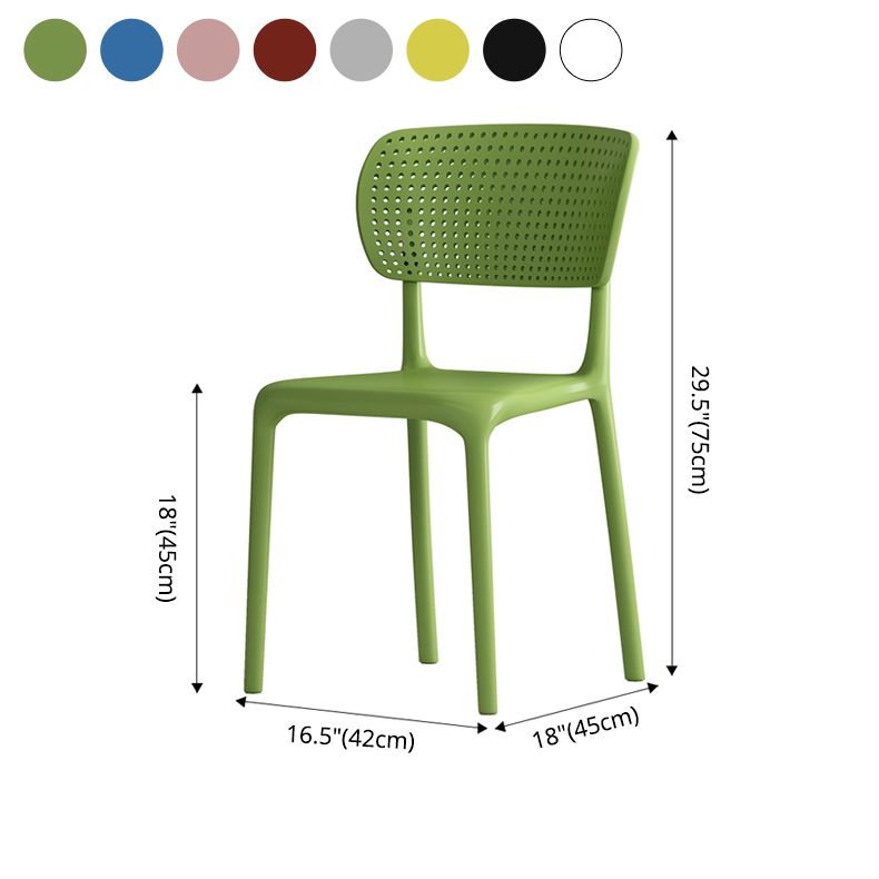 Contemporary Plastic Dining Armless Chair Open Back Dining Side Chairs Clearhalo ' kitchen&dining_furn' 'Dining Chairs' 'Dining Tables & Seating' 'dining_chair' 'furn' 'furn_dining_chair' 'Furniture' 'furniture_dining_chair' 'Kitchen & Dining Furniture' 'kitchen' 1200x1200_c1be72dd-a771-4ac8-a45d-42c5cb91c3d1