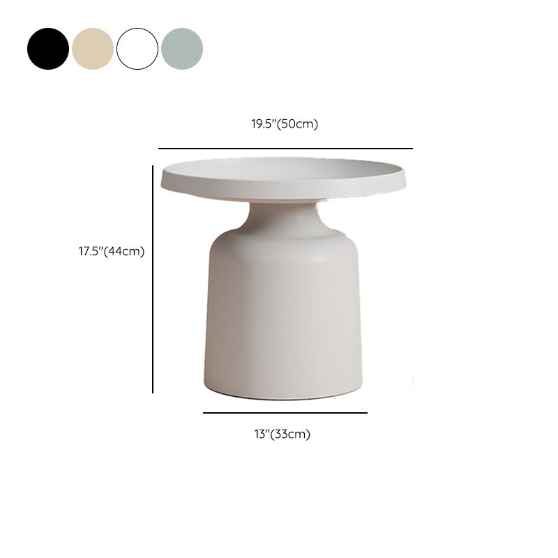 Tray Top Accent Side Table Metal Pedestal Side End Snack Table Clearhalo 'Coffee & Accent Tables' 'End & Side Tables' 'end_side_tables' 'furn' 'furn_end_side_tables' 'Furniture' 'Living Room Furniture' 1200x1200_c1bf2432-00bf-4da6-a970-61ae4dadfdfb