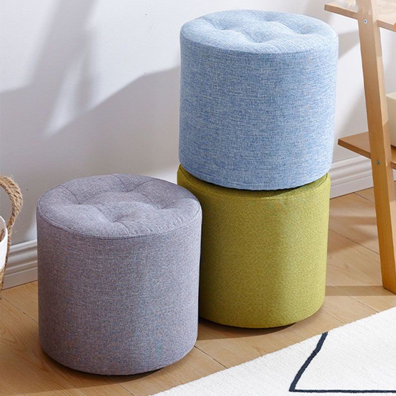 Stoffzylinderform Pouf Pure Color Tufted Contemporary Fade Resistant Pouf