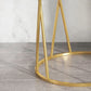 Glam Round Wooden Top End Table Steel Frame Sofa Side End Table for Living Room Clearhalo 'Coffee & Accent Tables' 'End & Side Tables' 'end_side_tables' 'furn' 'furn_end_side_tables' 'Furniture' 'Living Room Furniture' 1200x1200_c1c079a5-6c0a-41b8-b830-a55982b63f71