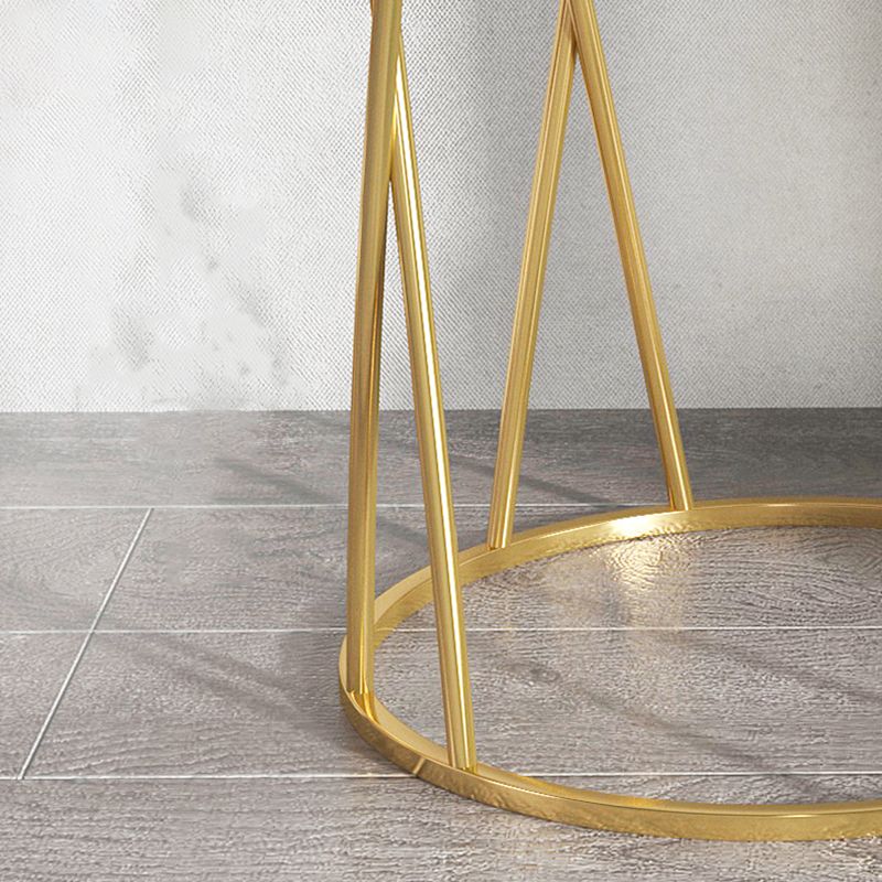 Glam Round Wooden Top End Table Steel Frame Sofa Side End Table for Living Room Clearhalo 'Coffee & Accent Tables' 'End & Side Tables' 'end_side_tables' 'furn' 'furn_end_side_tables' 'Furniture' 'Living Room Furniture' 1200x1200_c1c079a5-6c0a-41b8-b830-a55982b63f71