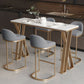 Glam Bar Table Set 1/2/5 Pieces Rectangle Bar Table with Metal High Stools for Kitchen Clearhalo 'Bar Furniture' 'furn' 'furn_home_bar_bar_sets' 'Furniture' 'Home Bars & Bar Sets' 'home_bar_bar_sets' 'Kitchen & Dining Furniture' 1200x1200_c1c1b8e5-d566-4053-bf24-f76dad9f5816
