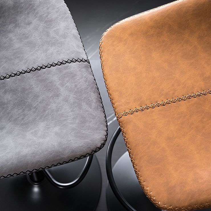 Home Modern Adjustable Height Stool Matte Finish Leather Barstool Clearhalo 'Bar Furniture' 'Bar Stools' 'bar_stools' 'furn' 'furn_bar_stools' 'Furniture' 'furniture_bar_stools' 'Kitchen & Dining Furniture' 1200x1200_c1c1f4db-06ed-4d02-a707-db42b1ad5beb
