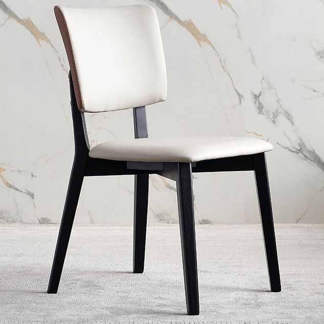 Sillas de estilo contemporáneo silla sin brazo para cocina con patas de madera