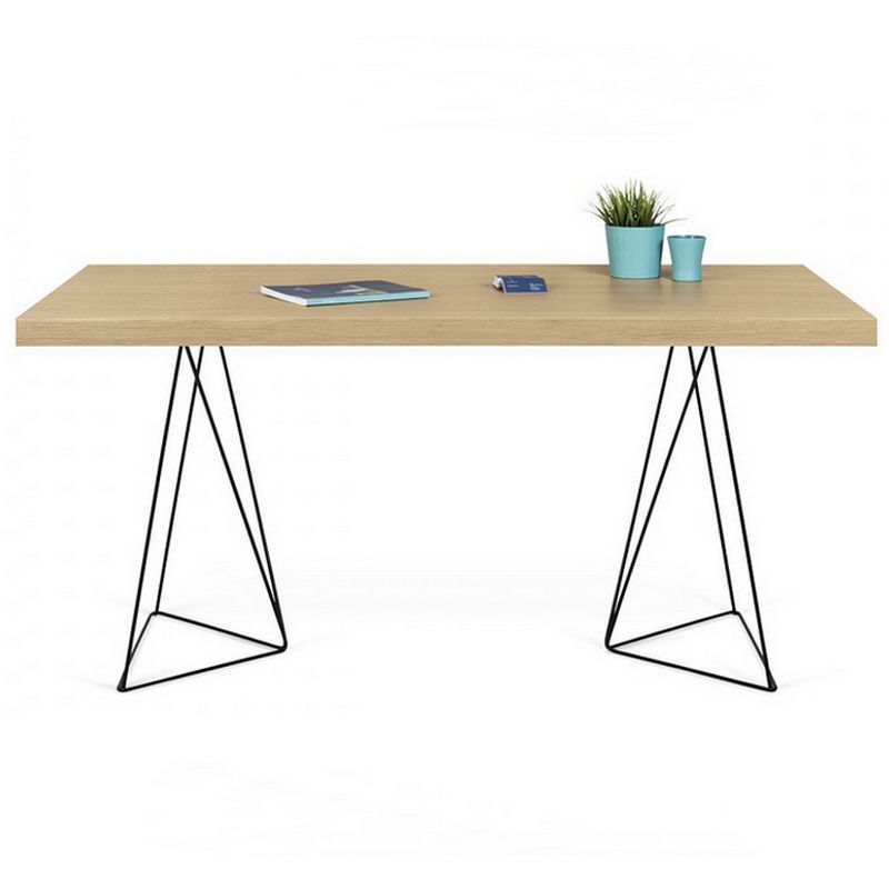 Contemporary Rectangular Writing Desk Pine Solid Wood Office Desk Clearhalo 'Furniture' 'furniture_office_desk' 'Office Desks' 'Office Furniture' 'office_desk' 1200x1200_c1c49ac8-65a3-412d-994f-8a32873af447