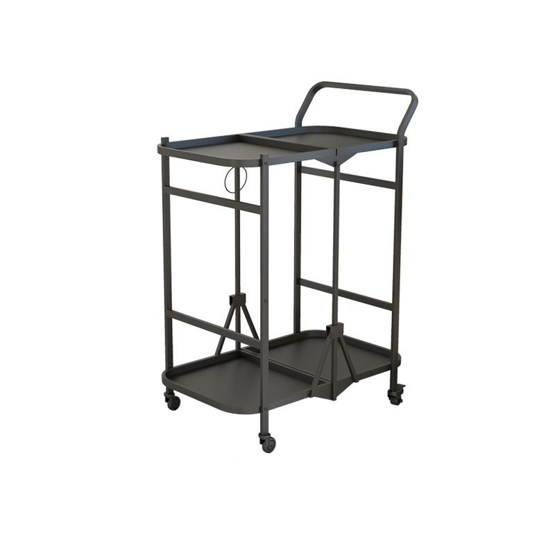 Contemporary 35.43"H Folding Prep Table Rectangular Metal Prep Table for Dining Room Clearhalo 'furn' 'furn_kitchen_islands_carts' 'Furniture' 'Kitchen & Dining Furniture' 'Kitchen Islands & Carts' 'kitchen_islands_carts' 1200x1200_c1c7c091-ee7b-4bb7-96d4-d8ad36f98318