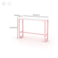 Glam Rectangle Bar Stool Table White Top Pub Table with Pink Base Clearhalo 'Bar Furniture' 'Bar Tables' 'bar_tables' 'furn' 'furn_bar_tables' 'Furniture' 'Kitchen & Dining Furniture' 1200x1200_c1c7e56e-37f0-43e0-af96-eea0ee47e005