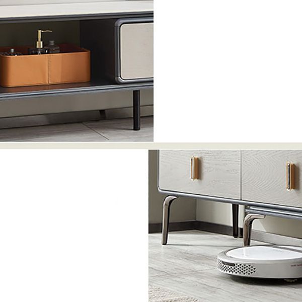 Contemporary TV Stand Console Stone Media Console with 3 Drawers Clearhalo 'furn' 'furn_tv_stands_entertainment_centers' 'Furniture' 'Living Room Furniture' 'TV Stands & Entertainment Centers' 'TV Stands & Media Storage Furniture' 'tv_stands_entertainment_centers' 1200x1200_c1c83718-fc02-4ebe-8069-cd12cd390b0d