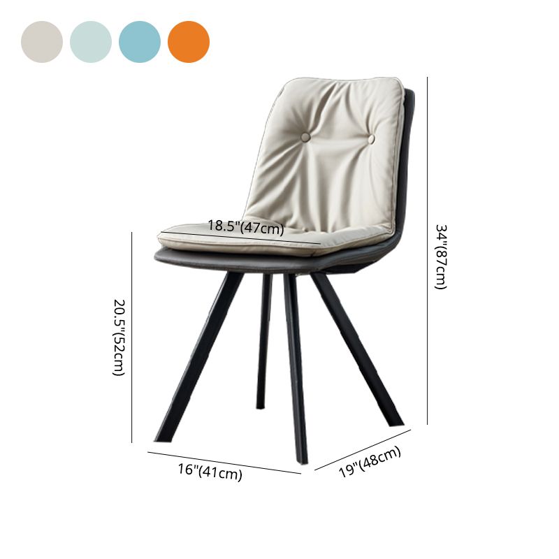 Home Industrial Side Chair Solid Back Metal Upholstered Dining Room Chair Clearhalo ' kitchen&dining_furn' 'Dining Chairs' 'Dining Tables & Seating' 'dining_chair' 'furn' 'furn_dining_chair' 'Furniture' 'furniture_dining_chair' 'Kitchen & Dining Furniture' 'kitchen' 1200x1200_c1c9ce87-5557-49c0-aa0e-d98c6b30c39f