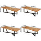 Industrial Rectangle Dining Table Pine Solid Wood Table with Black Trestle Base for Dining Room Clearhalo ' dining_table' 'Dining Tables & Seating' 'Dining Tables' 'furn' 'furn_dining_table' 'Furniture' 'furniture_dining_table' 'Kitchen & Dining Furniture' 'kitchen&dining_furn' 'kitchen' 'kitchen_dining_table' 1200x1200_c1ca6a70-0850-43d8-96f3-ce511d5c4327