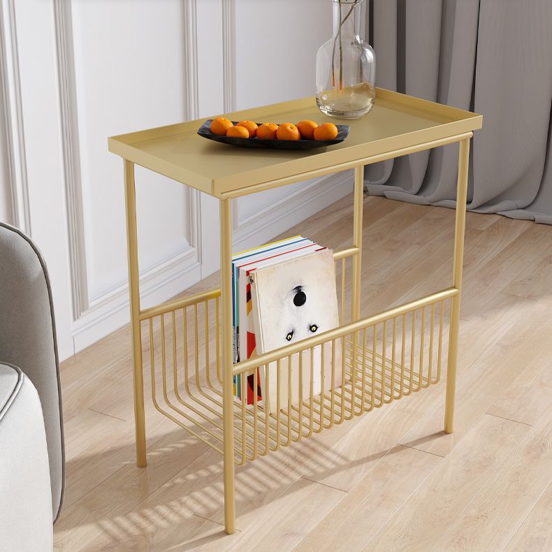 Mid-Century 21.7" Tall 4 Legs End Table Rectangular Side Table Clearhalo 'Coffee & Accent Tables' 'End & Side Tables' 'end_side_tables' 'furn' 'furn_end_side_tables' 'Furniture' 'Living Room Furniture' 1200x1200_c1cb2bc4-8329-41a5-b810-887e7a8691a4