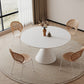 Modern Pedestal Dining Table Stone Table for Dining Room Kitchen