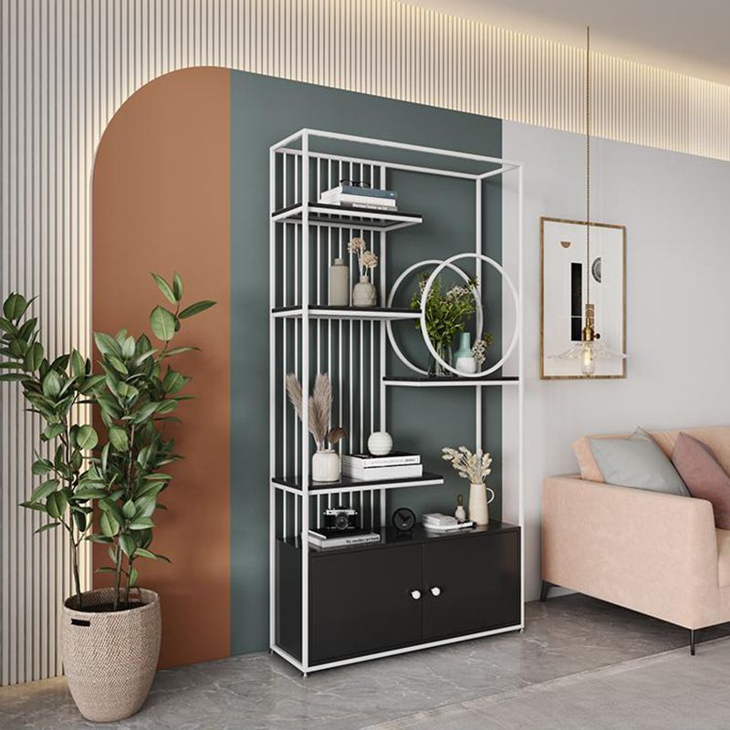 11.8" W Modern Metal Bookcase with Rectangular Shelves Etagere Bookshelf Clearhalo 'Bookcases' 'furn' 'furn_bookcases' 'Furniture' 'Office Furniture' 1200x1200_c1cca07d-6acd-4868-8a6f-108dcf9cd2bd