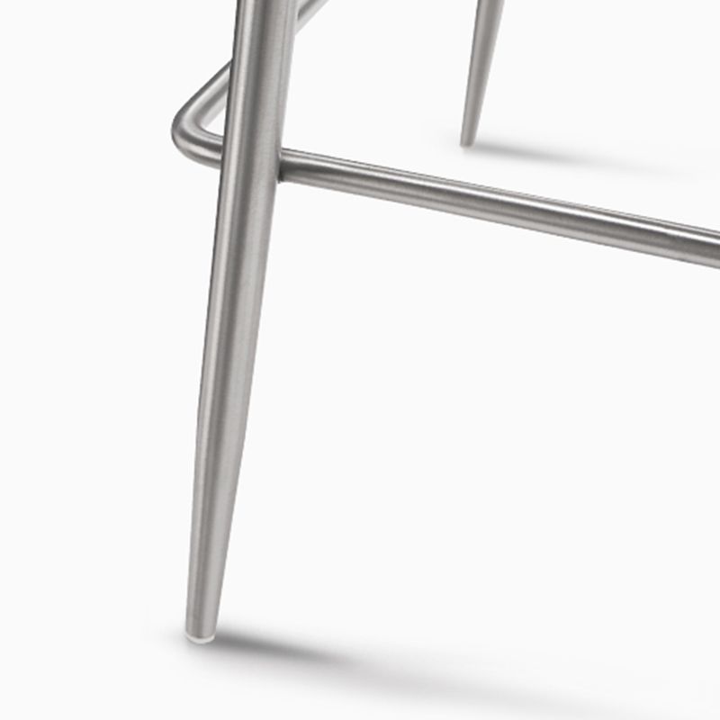 Moderno sgabello da bar sgabello cornice in pelle con base di metallo