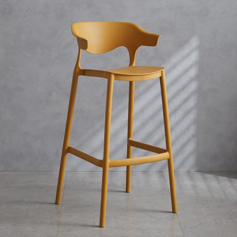 Contemporary Plastic Low Back Counter Stool Plastic Furniture in Matte Finish for Indoor Clearhalo 'Bar Furniture' 'Bar Stools' 'bar_stools' 'furn' 'furn_bar_stools' 'Furniture' 'Kitchen & Dining Furniture' 1200x1200_c1cf3442-4667-4e67-b044-4f48ae0ed6ff