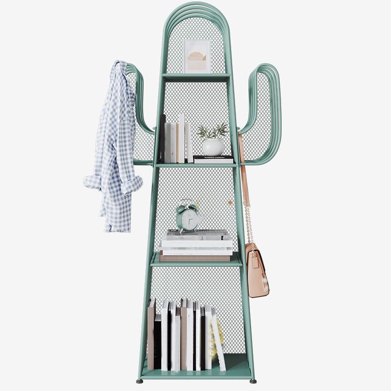 Libreria di scaffali di finiture antichi scandinavi libreria in metallo etagere con ripiani