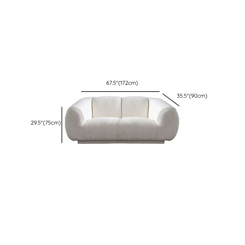 Divano di lana minimalista con chaise in bianco divano in tessuto da 29,1 "H
