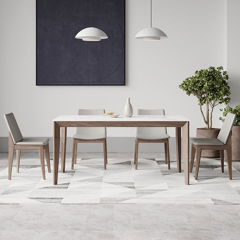 Nordic 1/2/5/7 Pieces Dining Set Sintered Stone Dining Table with Wooden Chairs Clearhalo 'Dining Room Sets' 'Dining Tables & Seating' 'dining_room_set' 'furn' 'furn_dining_room_set' 'Furniture' 'furniture_dining_room_set' 'Kitchen & Dining Furniture' 1200x1200_c1d12cab-d188-42d2-b7ae-f80fe2752f2d