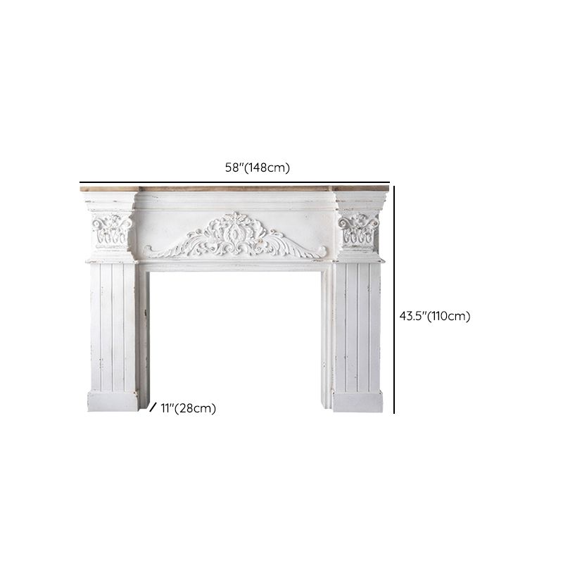 Rectangle Shape French Country Console Table Wooden Sofa Table in White
