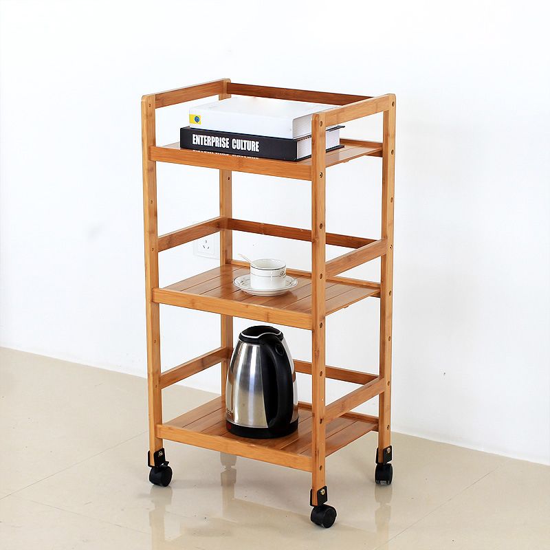 Bruine kleur moderne stijl boekenplank bamboe boekenkast voor studieruimte