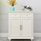 Contemporary White Buffet Sideboard Solid Wood Sideboard Cabinet with Drawers and Doors Clearhalo 'buffet_sideboard' 'Buffets & Sideboards' 'furn' 'furn_buffet_sideboard' 'Furniture' 'Kitchen & Dining Furniture' 1200x1200_c1d299a2-e3d3-41c1-8526-600ee7c69b32