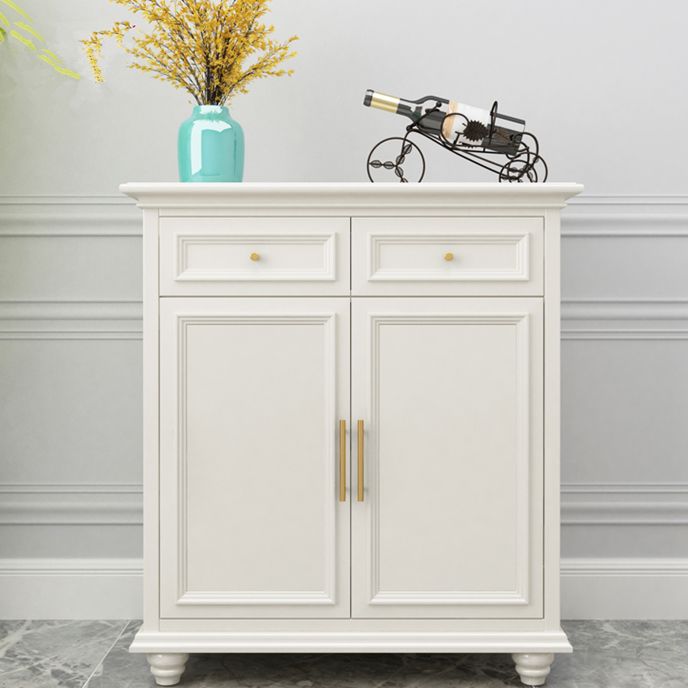 Contemporary White Buffet Sideboard Solid Wood Sideboard Cabinet with Drawers and Doors Clearhalo 'buffet_sideboard' 'Buffets & Sideboards' 'furn' 'furn_buffet_sideboard' 'Furniture' 'Kitchen & Dining Furniture' 1200x1200_c1d299a2-e3d3-41c1-8526-600ee7c69b32
