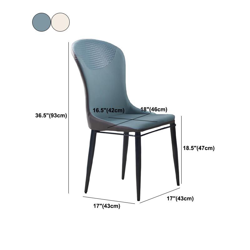 Sillas de comedor de beige y azul