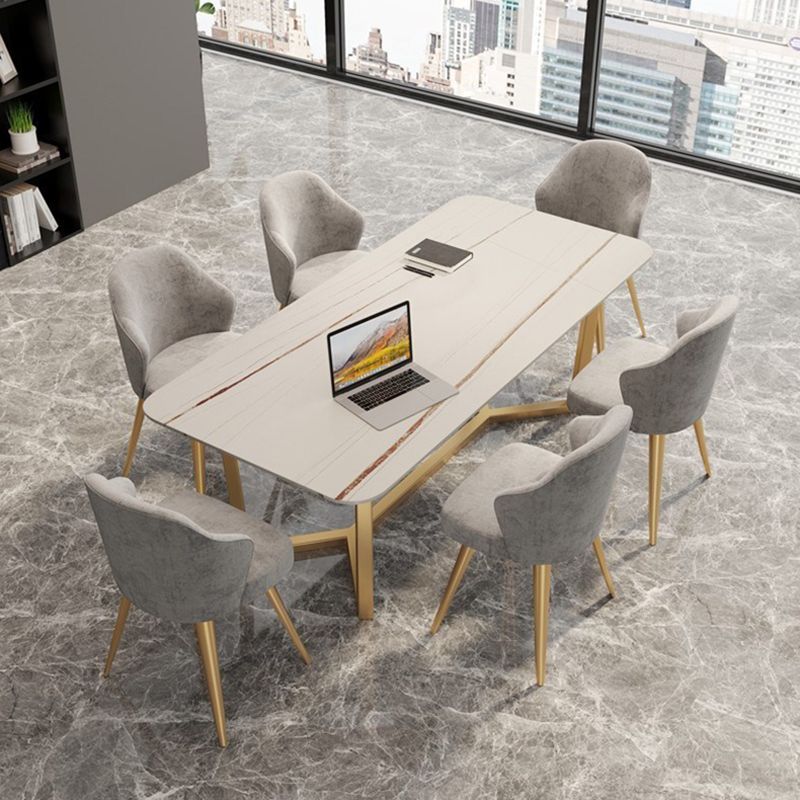 Curved Meeting Table Office Luxury Sintered Stone Writing Desk Clearhalo 'furn' 'furn_office_desk' 'Furniture' 'furniture_office_desk' 'Office Desks' 'Office Furniture' 'office_desk' 1200x1200_c1d34937-32d3-4024-899b-adef3c778e77