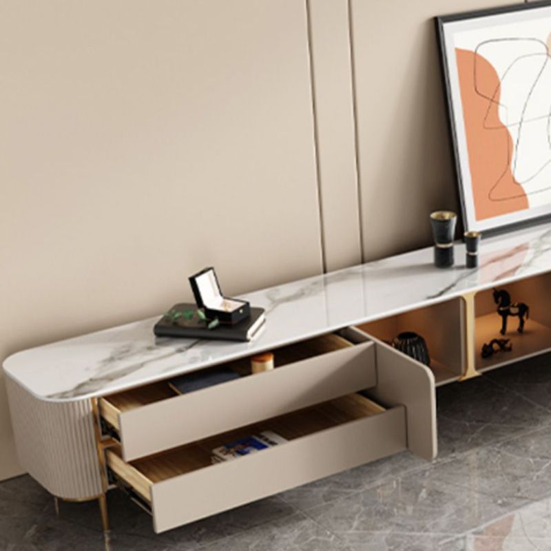 Enclosed Storage TV Stand Console Stone TV Media Console with 4 Drawers Clearhalo 'furn' 'furn_tv_stands_entertainment_centers' 'Furniture' 'Living Room Furniture' 'TV Stands & Entertainment Centers' 'TV Stands & Media Storage Furniture' 'tv_stands_entertainment_centers' 1200x1200_c1d5081d-2225-4609-a124-11fb808dc959