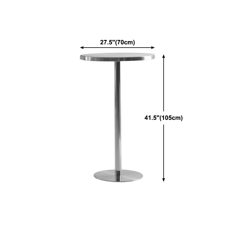 Industrial Style Stainless Steel Bar Table 42-inch Height Table for Coffee Shop Clearhalo 'Bar Furniture' 'Bar Tables' 'bar_tables' 'furn' 'furn_bar_tables' 'Furniture' 'furniture_bar_tables' 'Kitchen & Dining Furniture' 1200x1200_c1d63491-5bc1-44e5-b873-c315caf607ab