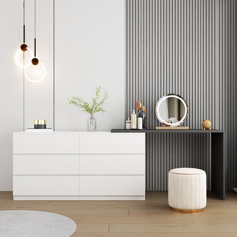 15,75 "tavolo da scrivania per trucco in legno in legno in legno massiccio con cassetti con cassetti