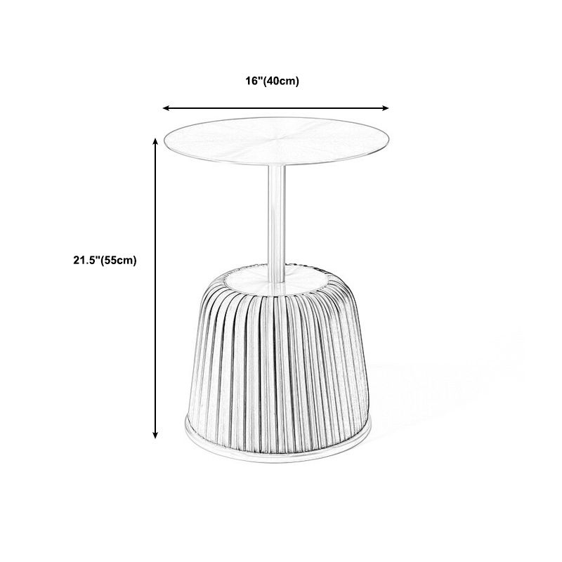 Pedestal End Table Modern Round Side End Table for Living Room Clearhalo 'Coffee & Accent Tables' 'End & Side Tables' 'end_side_tables' 'furn' 'furn_end_side_tables' 'Furniture' 'Living Room Furniture' 1200x1200_c1d68d50-a63a-4bf0-b03b-1f6b5e1f0ecc