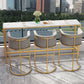 Rectangle Coffee Shop Patio Bar Table Footrest White and Gold Marble Counter Table Clearhalo 'Bar Furniture' 'Bar Tables' 'bar_tables' 'furn' 'furn_bar_tables' 'Furniture' 'furniture_bar_tables' 'Kitchen & Dining Furniture' 1200x1200_c1d7c039-2a3e-4796-8a42-ad357e214e1c