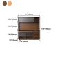 Glam Solid Wood Sideboard Glass Doors Dining Server for Kitchen Clearhalo 'buffet_sideboard' 'Buffets & Sideboards' 'furn' 'furn_buffet_sideboard' 'Furniture' 'Kitchen & Dining Furniture' 1200x1200_c1d94354-c41c-4ba1-8f5b-c136203fd9d6