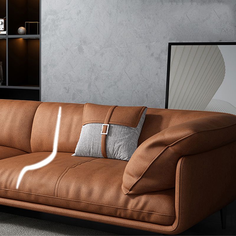 32" High Modern Faux Leather Tuxedo Arm Standard Sofa with Cushions for Apartment Clearhalo 'furn' 'furn_sofas' 'Furniture' 'furniture_sofas' 'Living Room Furniture' 'Sofa' 'sofas' 1200x1200_c1daaa6e-d8cd-47a3-90af-e698e7b733a8